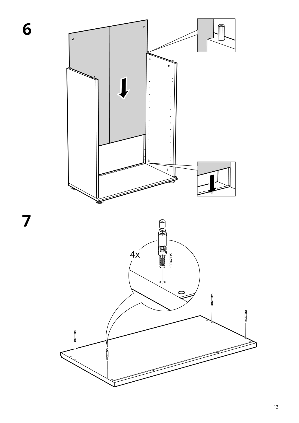 Assembly instructions for IKEA Skruvby cabinet with doors black blue | Page 13 - IKEA SKRUVBY storage combination 695.256.04