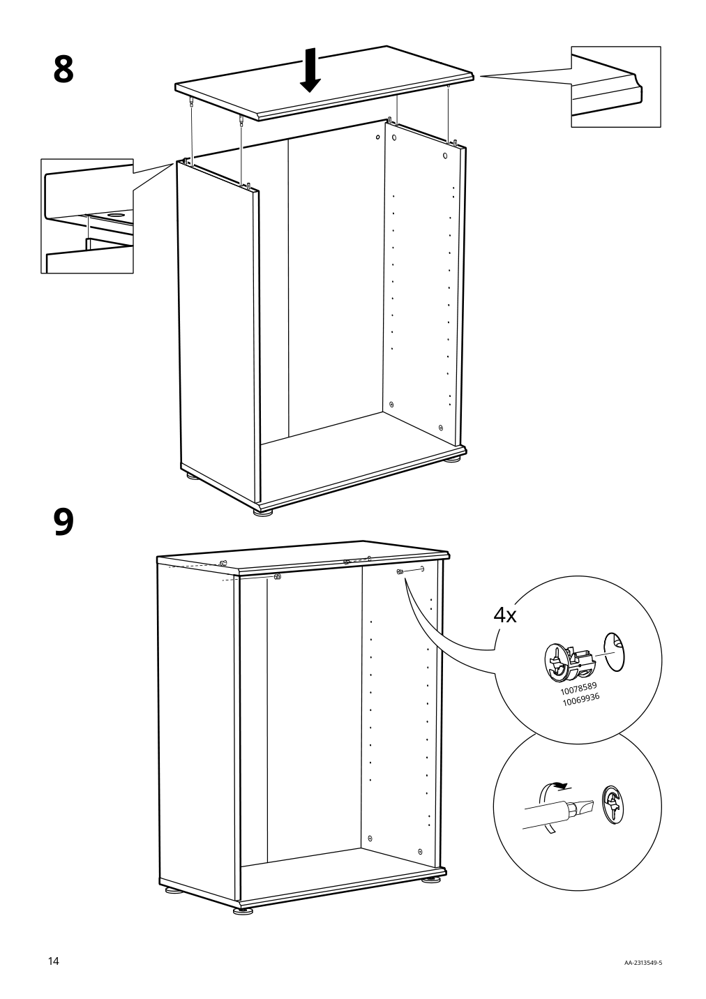 Assembly instructions for IKEA Skruvby cabinet with doors black blue | Page 14 - IKEA SKRUVBY storage combination 695.256.04