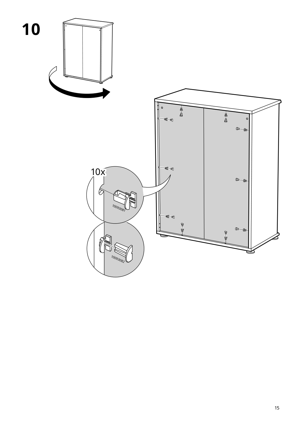 Assembly instructions for IKEA Skruvby cabinet with doors black blue | Page 15 - IKEA SKRUVBY storage combination 695.256.04