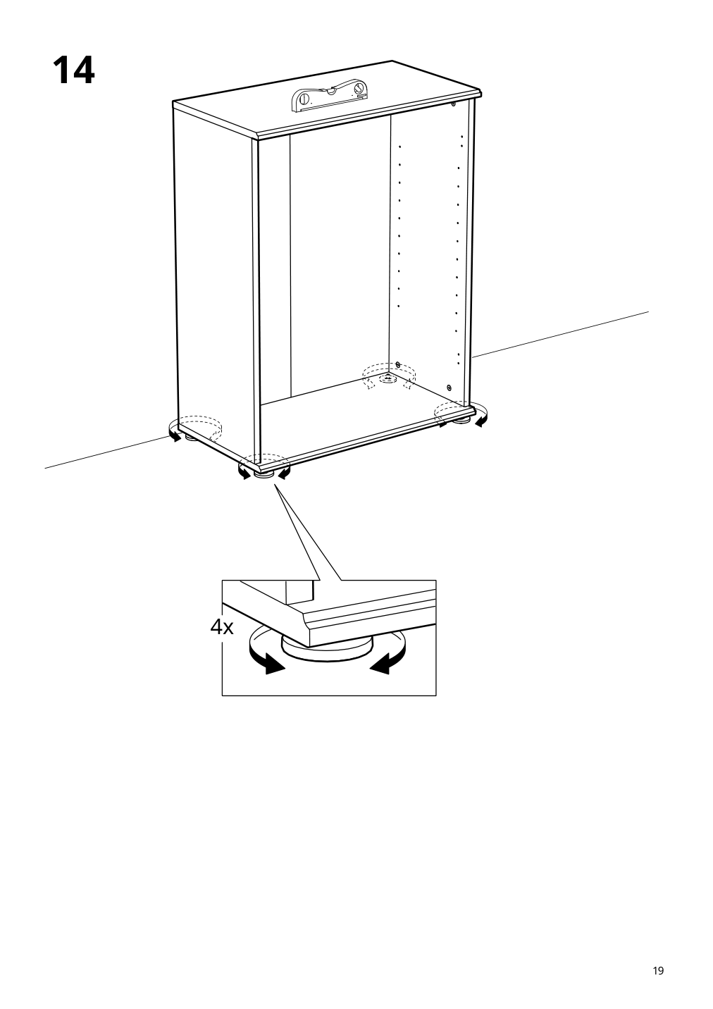 Assembly instructions for IKEA Skruvby cabinet with doors black blue | Page 19 - IKEA SKRUVBY storage combination 695.256.04