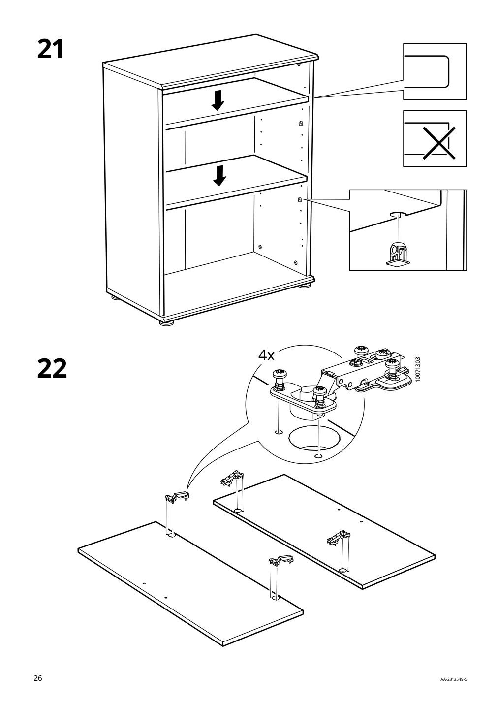 Assembly instructions for IKEA Skruvby cabinet with doors black blue | Page 26 - IKEA SKRUVBY storage combination 695.256.04