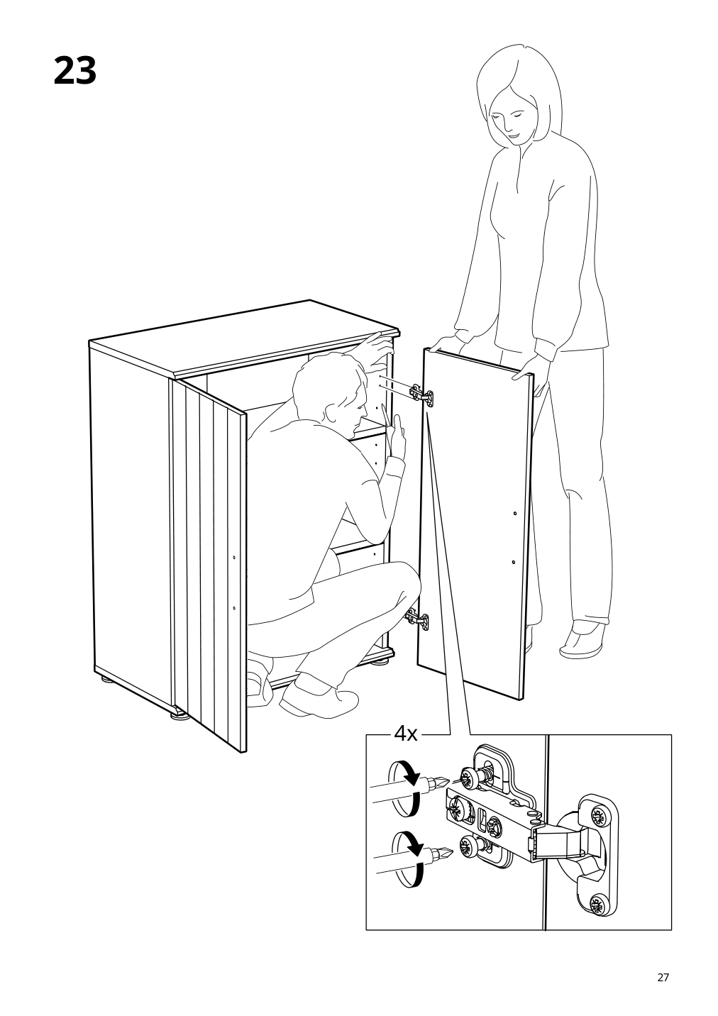 Assembly instructions for IKEA Skruvby cabinet with doors black blue | Page 27 - IKEA SKRUVBY storage combination 695.256.04