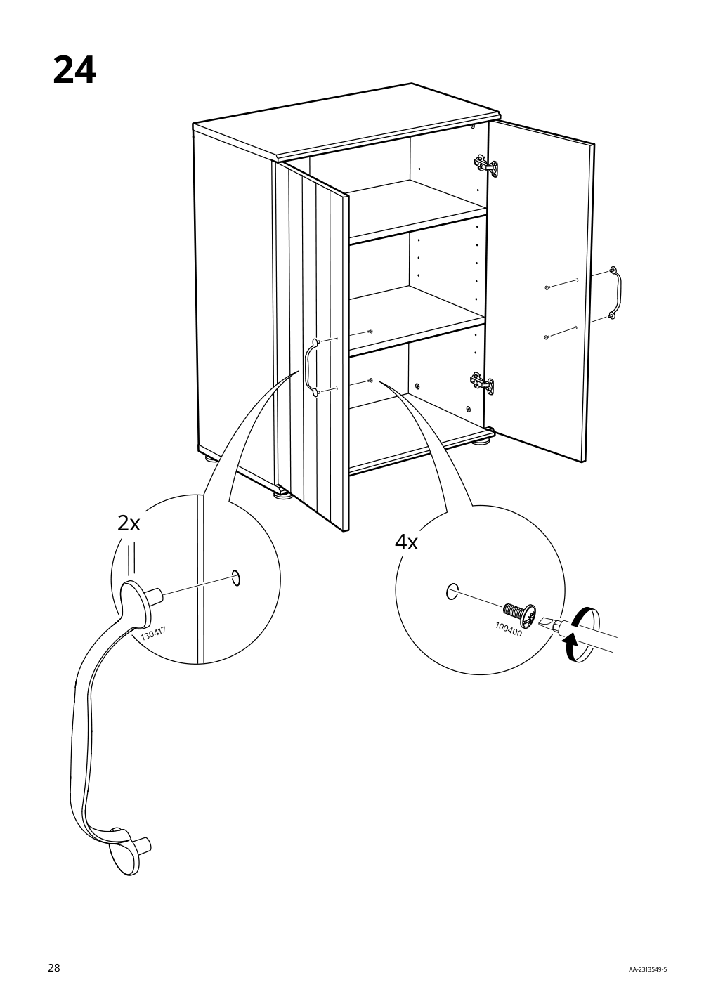 Assembly instructions for IKEA Skruvby cabinet with doors black blue | Page 28 - IKEA SKRUVBY storage combination 695.256.04