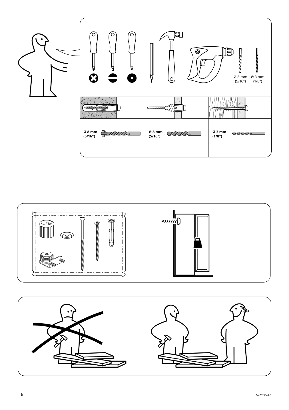 Assembly instructions for IKEA Skruvby cabinet with doors black blue | Page 6 - IKEA SKRUVBY storage combination 695.256.04