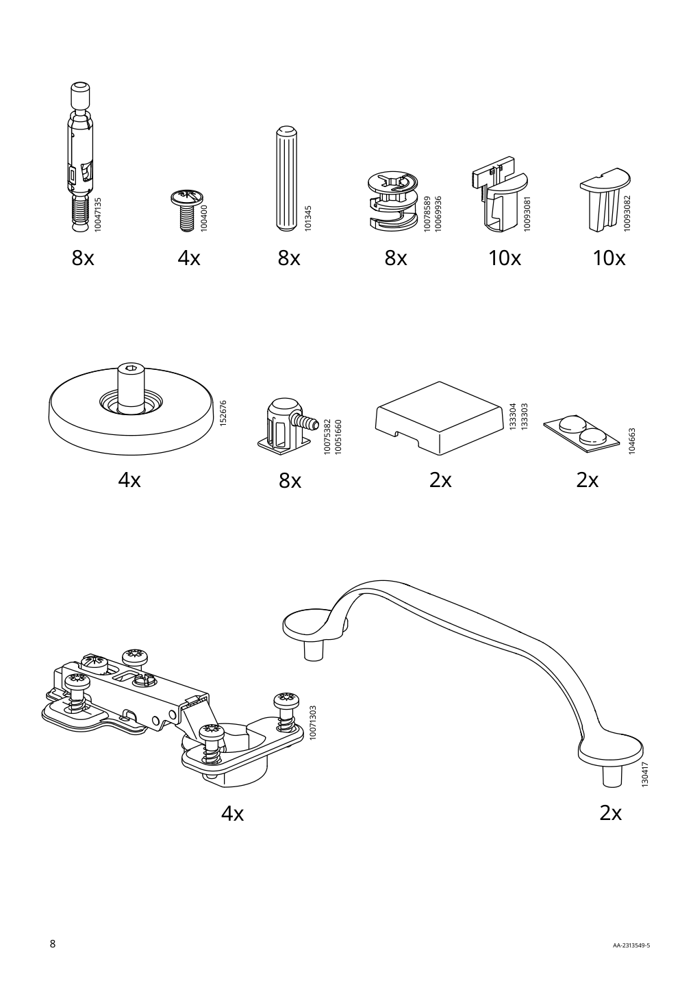 Assembly instructions for IKEA Skruvby cabinet with doors black blue | Page 8 - IKEA SKRUVBY storage combination 695.256.04