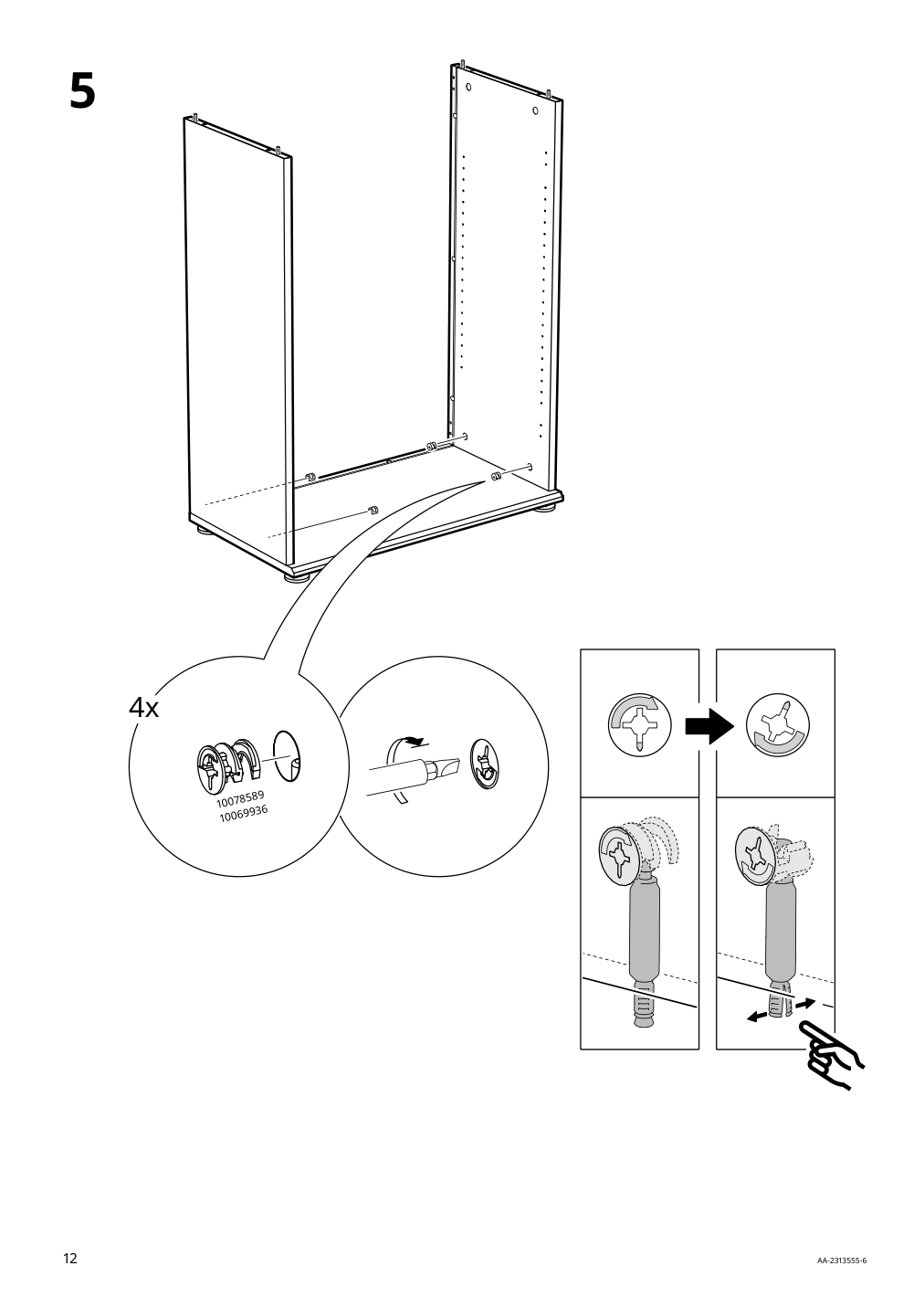 Assembly instructions for IKEA Skruvby cabinet with glass doors black blue | Page 12 - IKEA SKRUVBY cabinet with glass doors 705.203.61