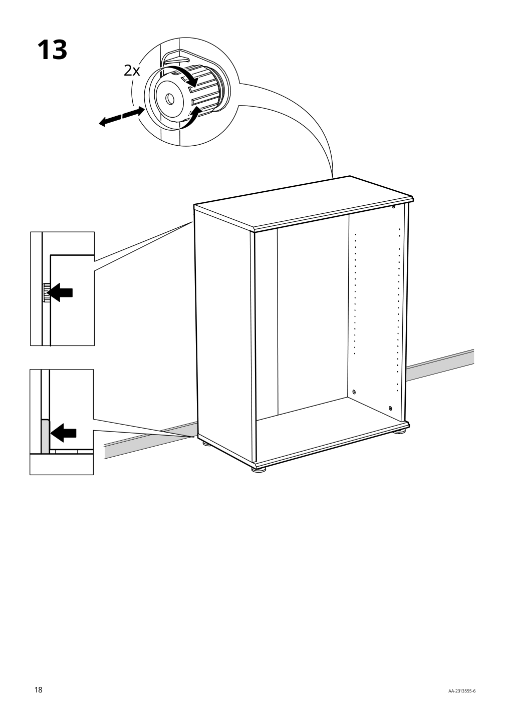 Assembly instructions for IKEA Skruvby cabinet with glass doors black blue | Page 18 - IKEA SKRUVBY cabinet with glass doors 705.203.61