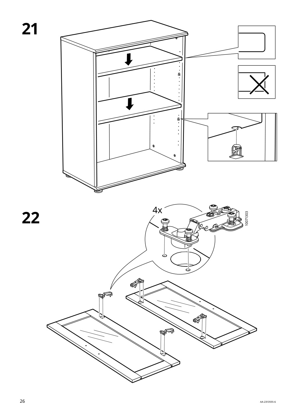 Assembly instructions for IKEA Skruvby cabinet with glass doors black blue | Page 26 - IKEA SKRUVBY cabinet with glass doors 705.203.61