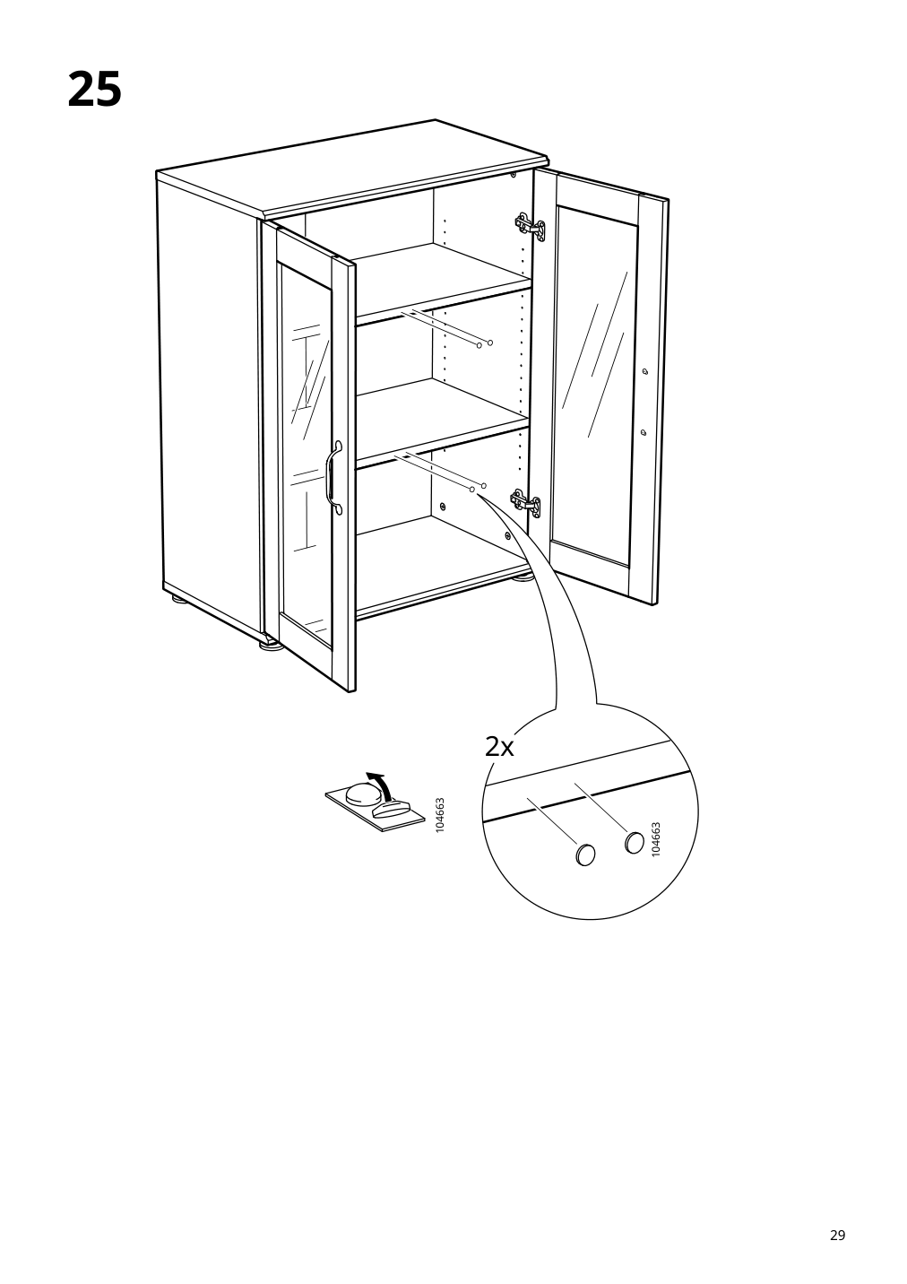 Assembly instructions for IKEA Skruvby cabinet with glass doors black blue | Page 29 - IKEA SKRUVBY cabinet with glass doors 705.203.61