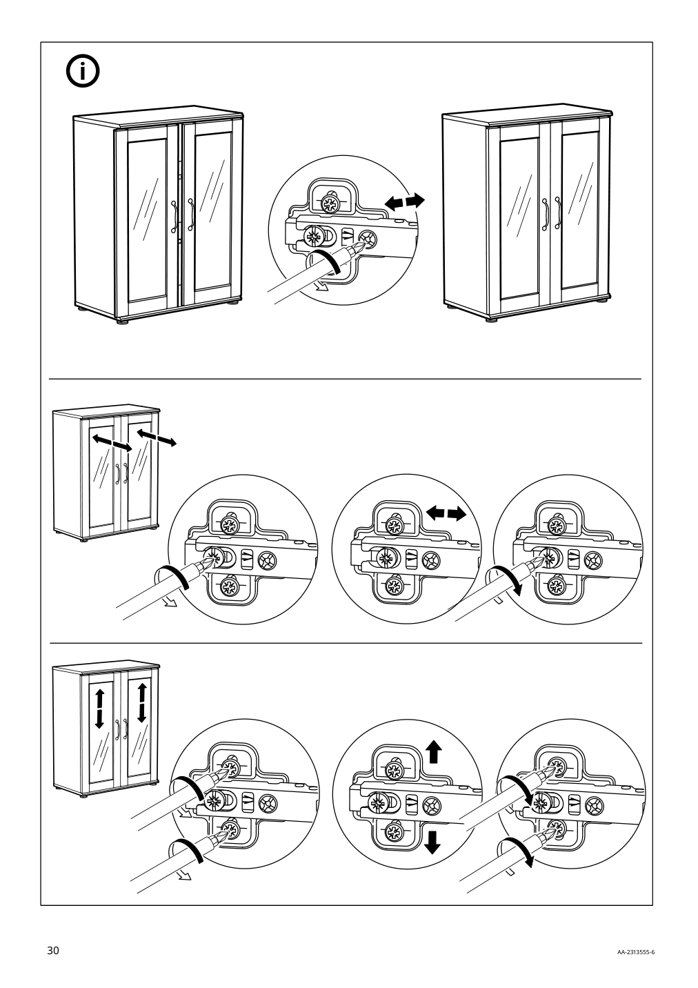 Assembly instructions for IKEA Skruvby cabinet with glass doors black blue | Page 30 - IKEA SKRUVBY cabinet with glass doors 705.203.61