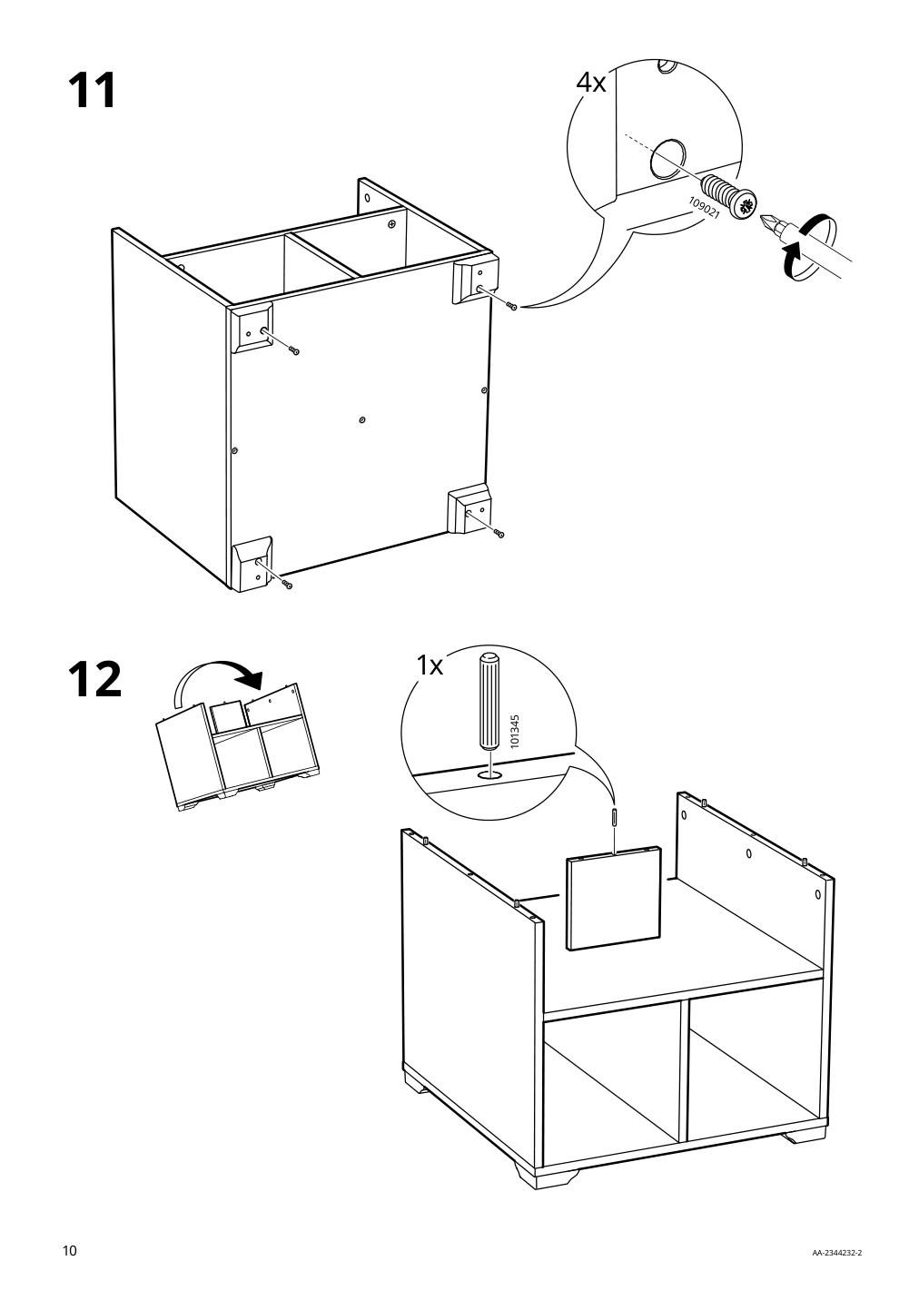 Assembly instructions for IKEA Skruvby coffee table black blue | Page 10 - IKEA SKRUVBY coffee table 705.319.82