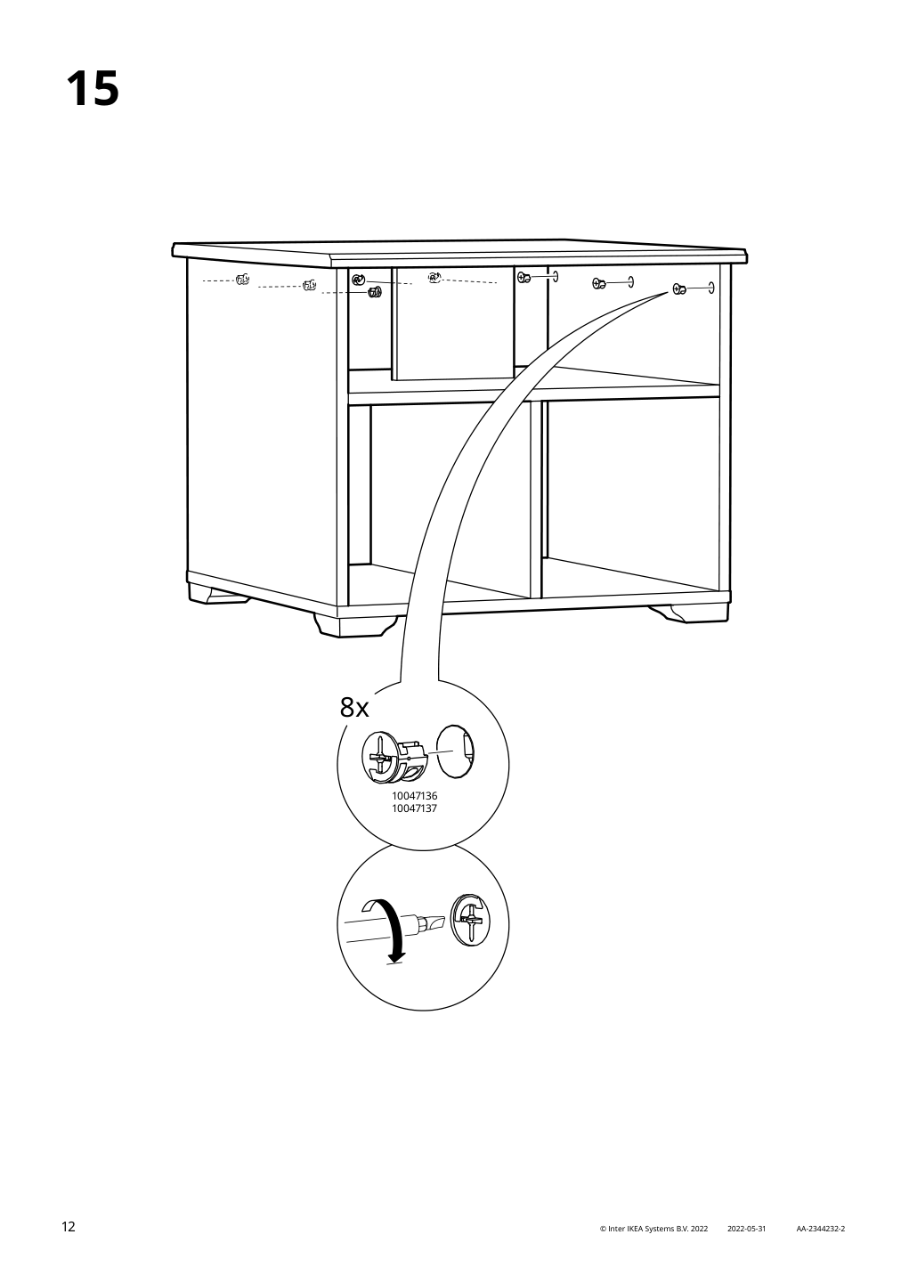 Assembly instructions for IKEA Skruvby coffee table black blue | Page 12 - IKEA SKRUVBY coffee table 705.319.82