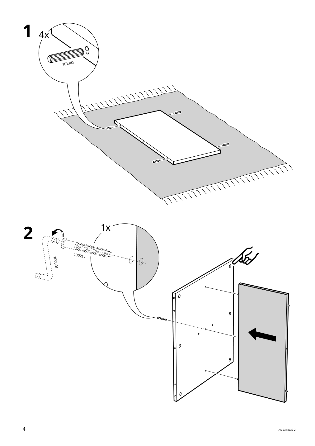 Assembly instructions for IKEA Skruvby coffee table black blue | Page 4 - IKEA SKRUVBY coffee table 705.319.82