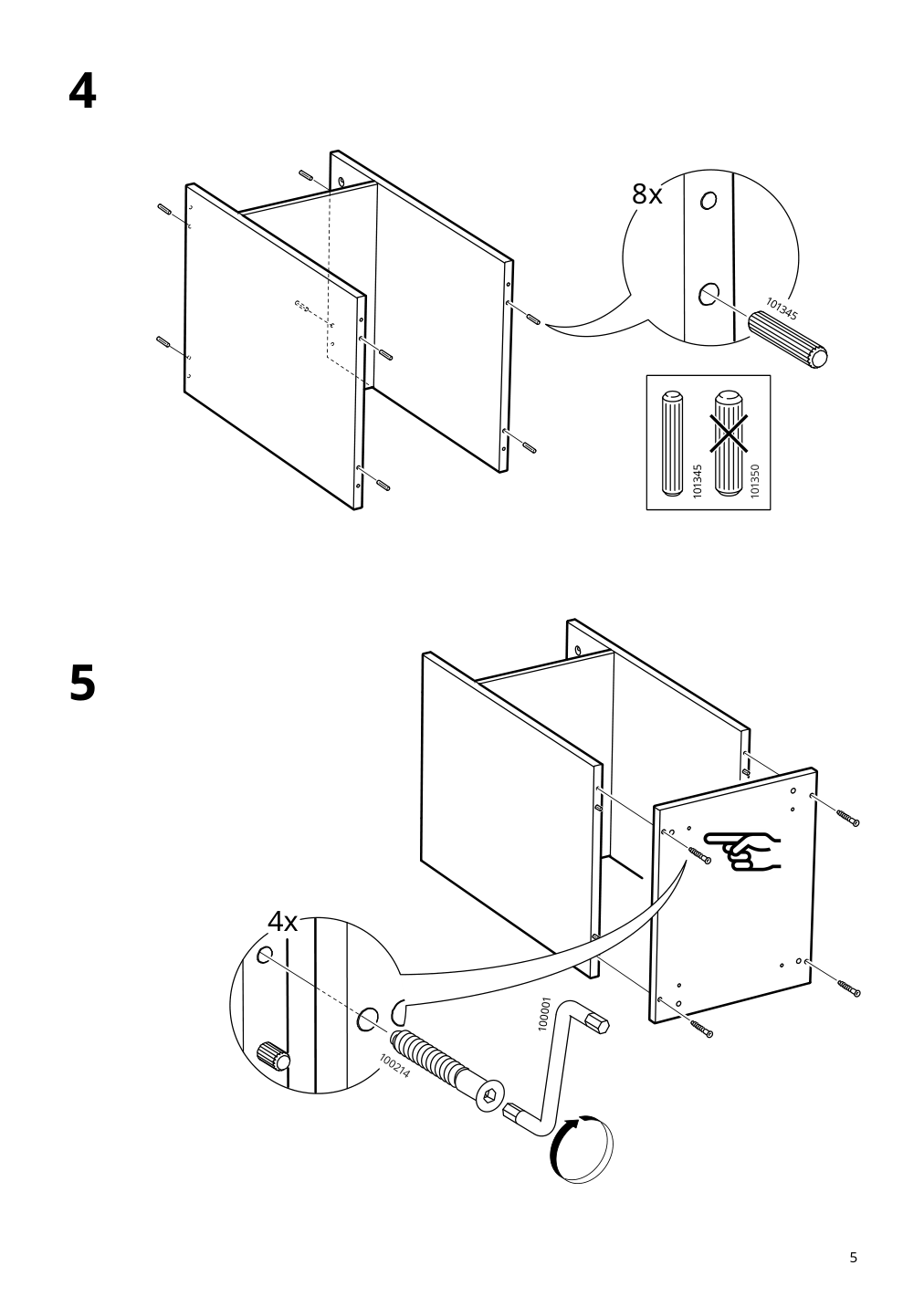 Assembly instructions for IKEA Skruvby side table black blue | Page 5 - IKEA SKRUVBY side table 505.319.83