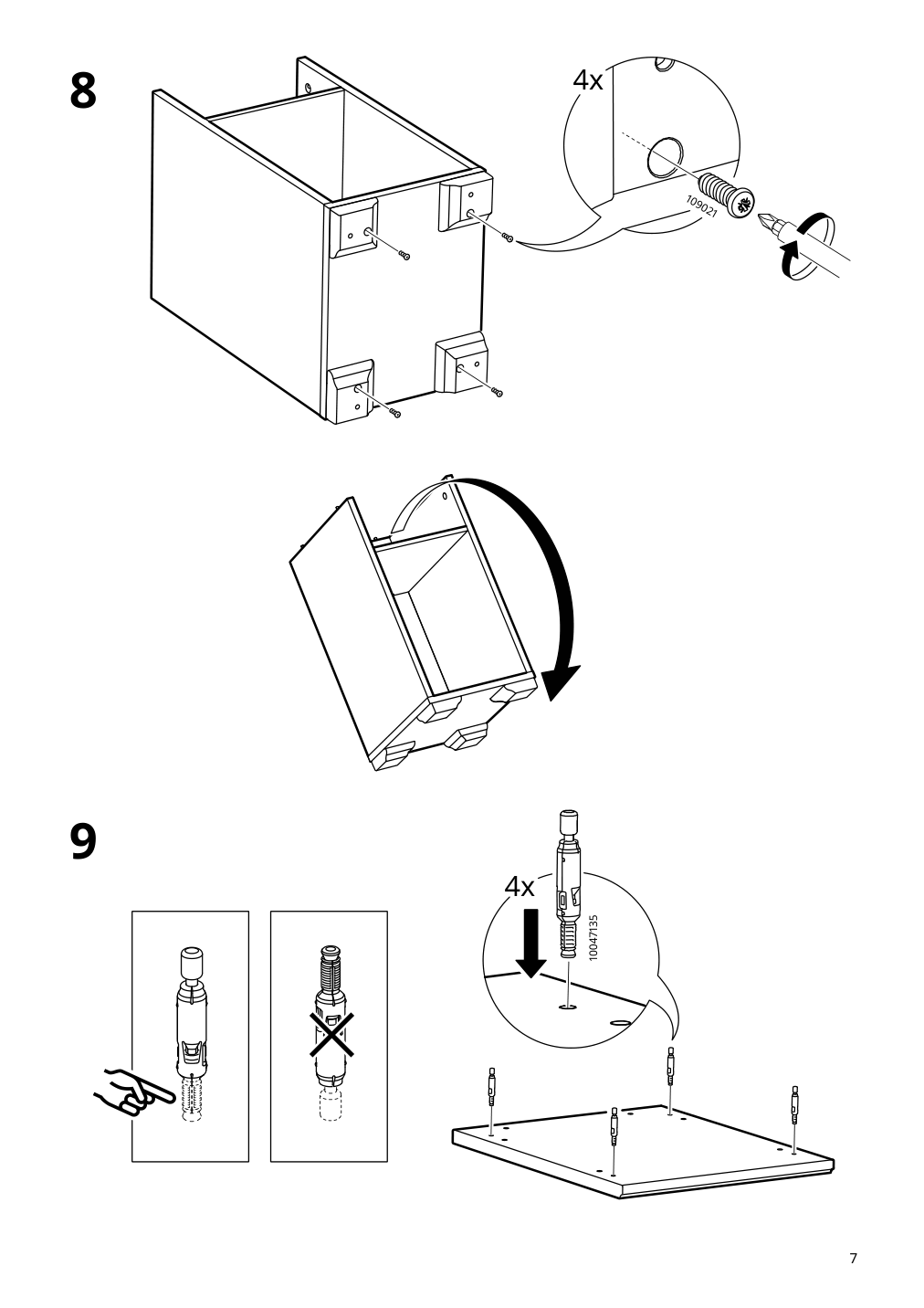 Assembly instructions for IKEA Skruvby side table black blue | Page 7 - IKEA SKRUVBY side table 505.319.83