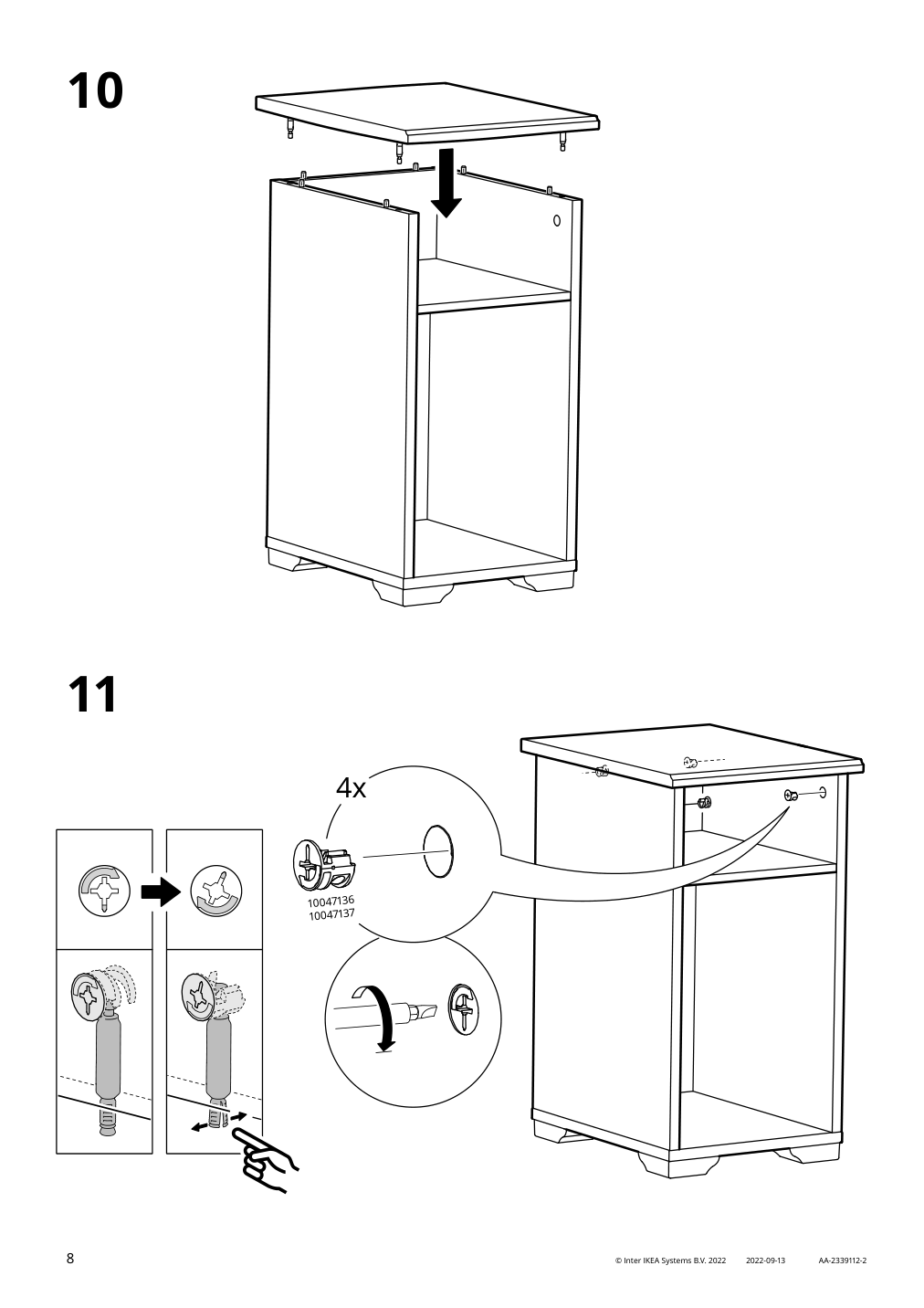 Assembly instructions for IKEA Skruvby side table black blue | Page 8 - IKEA SKRUVBY side table 505.319.83