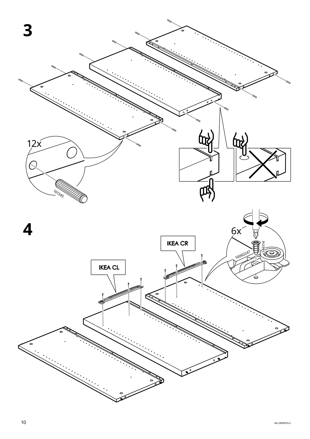 Assembly instructions for IKEA Skruvby sideboard black blue | Page 10 - IKEA SKRUVBY storage combination 695.256.04