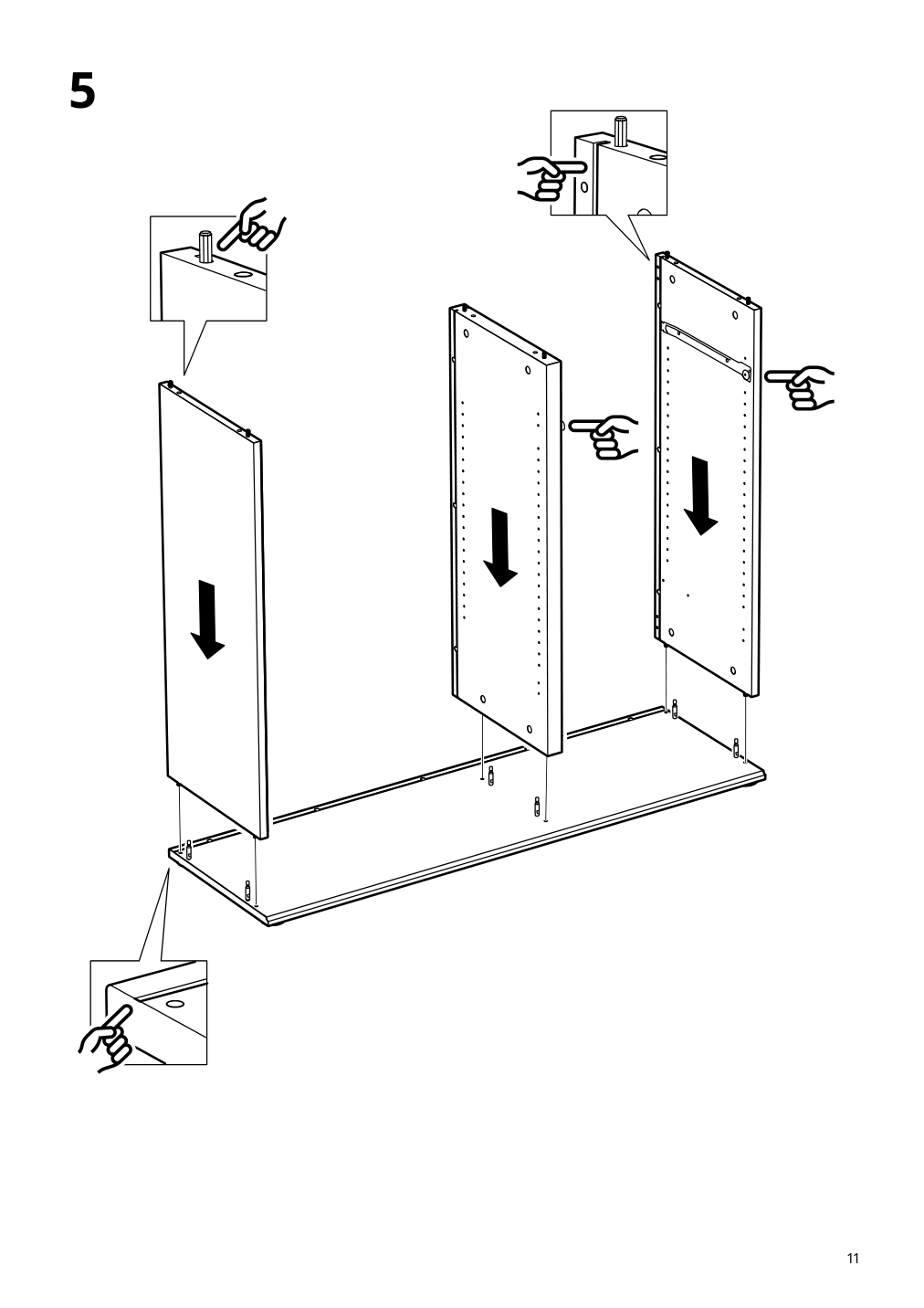 Assembly instructions for IKEA Skruvby sideboard black blue | Page 11 - IKEA SKRUVBY storage combination 695.256.04