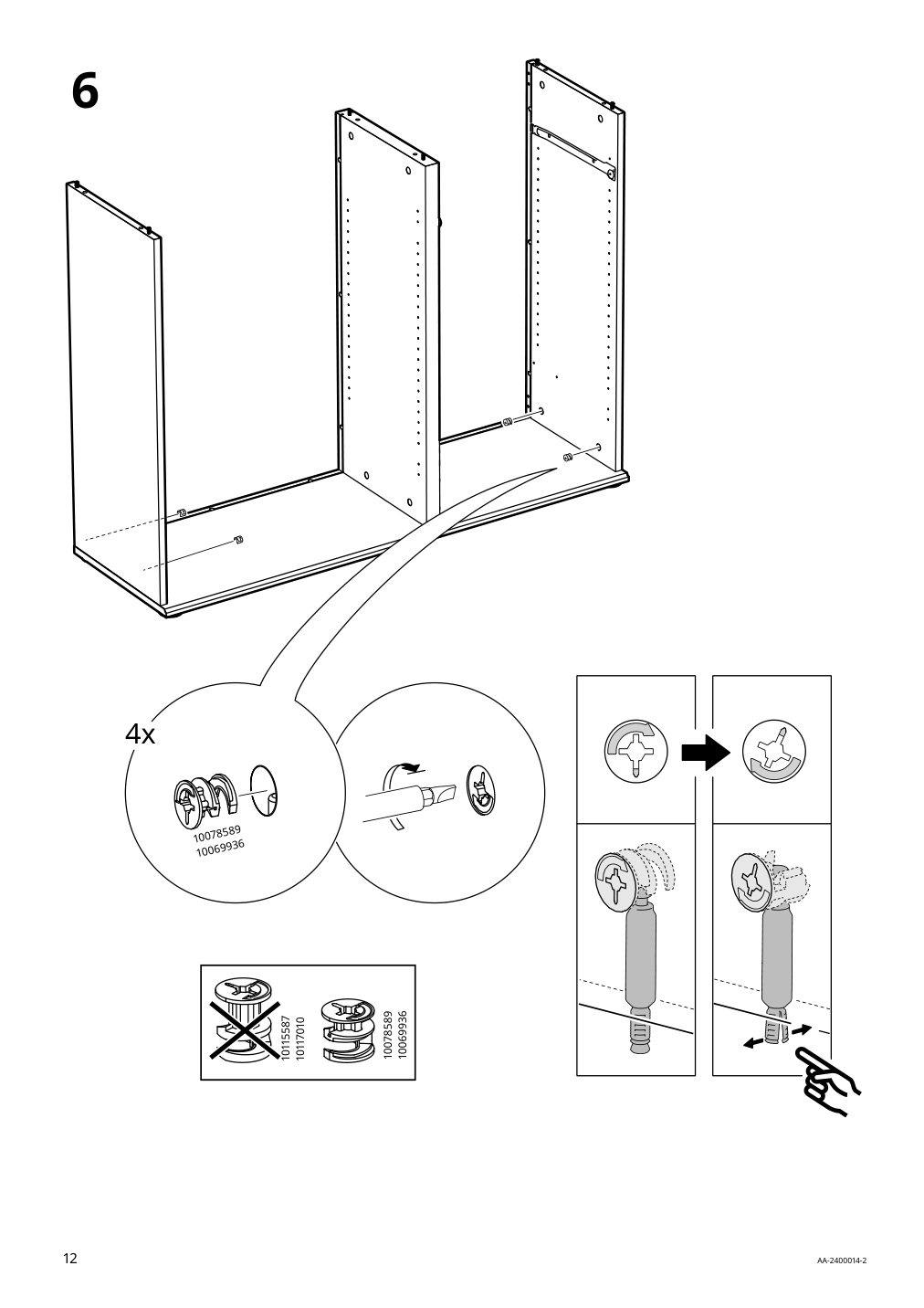 Assembly instructions for IKEA Skruvby sideboard black blue | Page 12 - IKEA SKRUVBY storage combination 695.256.04