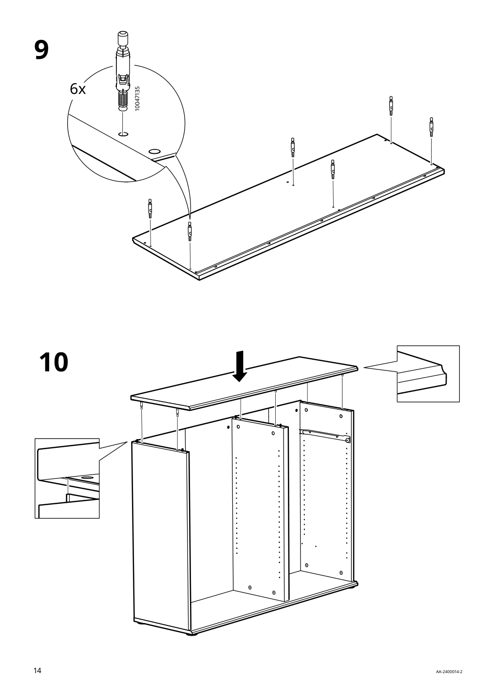 Assembly instructions for IKEA Skruvby sideboard black blue | Page 14 - IKEA SKRUVBY storage combination 695.256.04