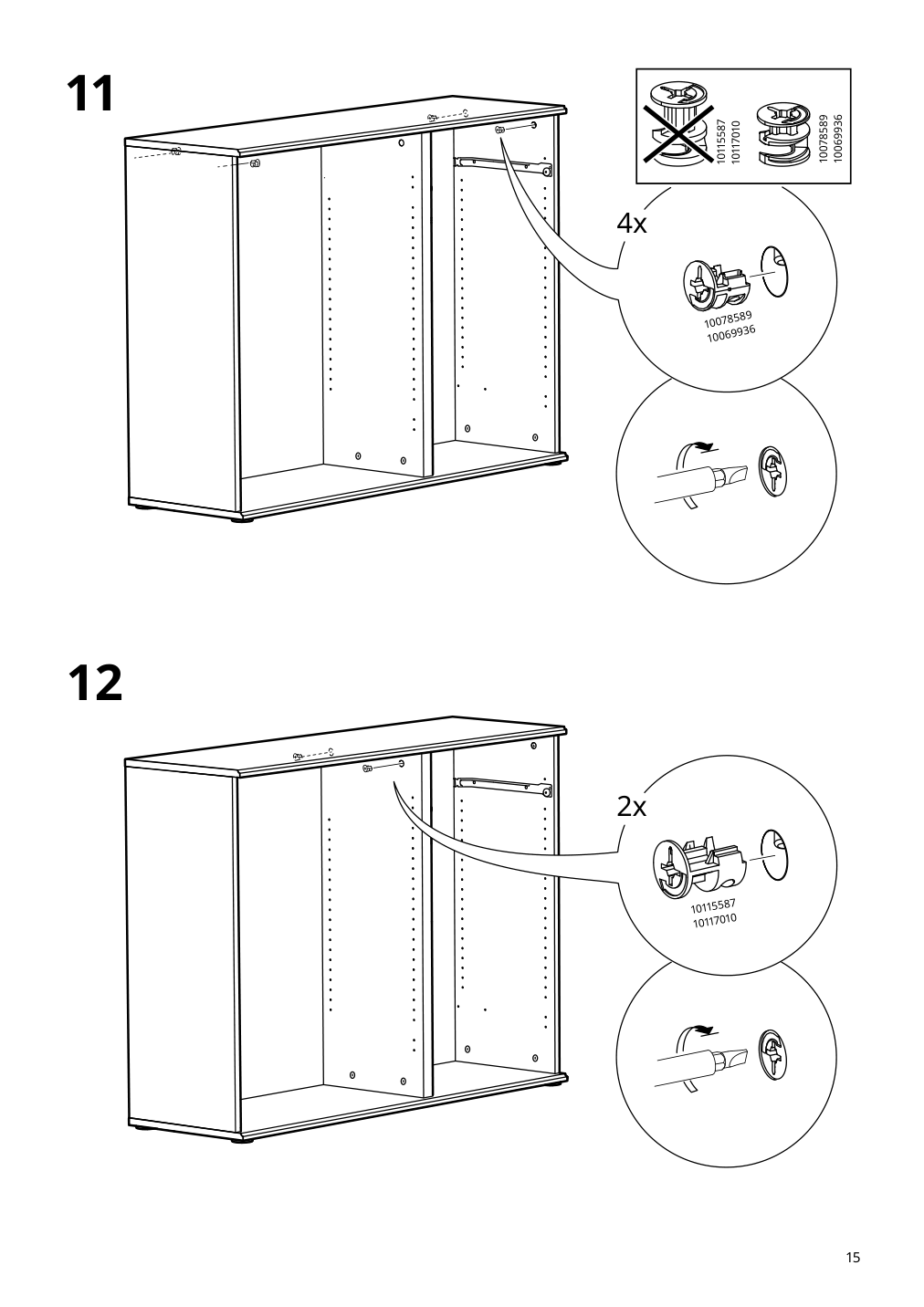 Assembly instructions for IKEA Skruvby sideboard black blue | Page 15 - IKEA SKRUVBY storage combination 695.256.04