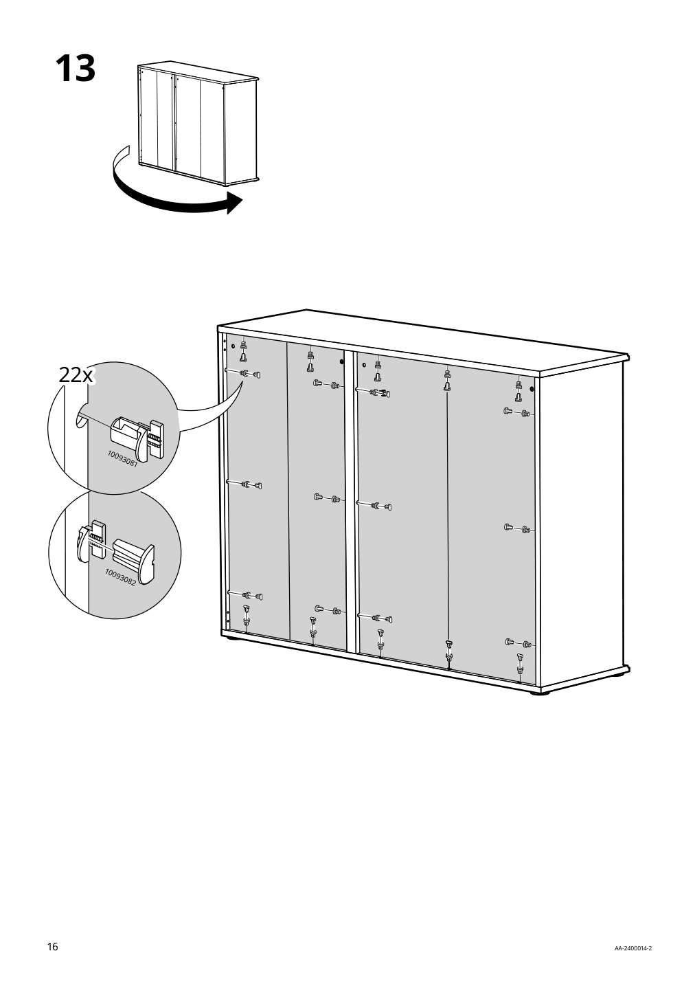 Assembly instructions for IKEA Skruvby sideboard black blue | Page 16 - IKEA SKRUVBY storage combination 695.256.04