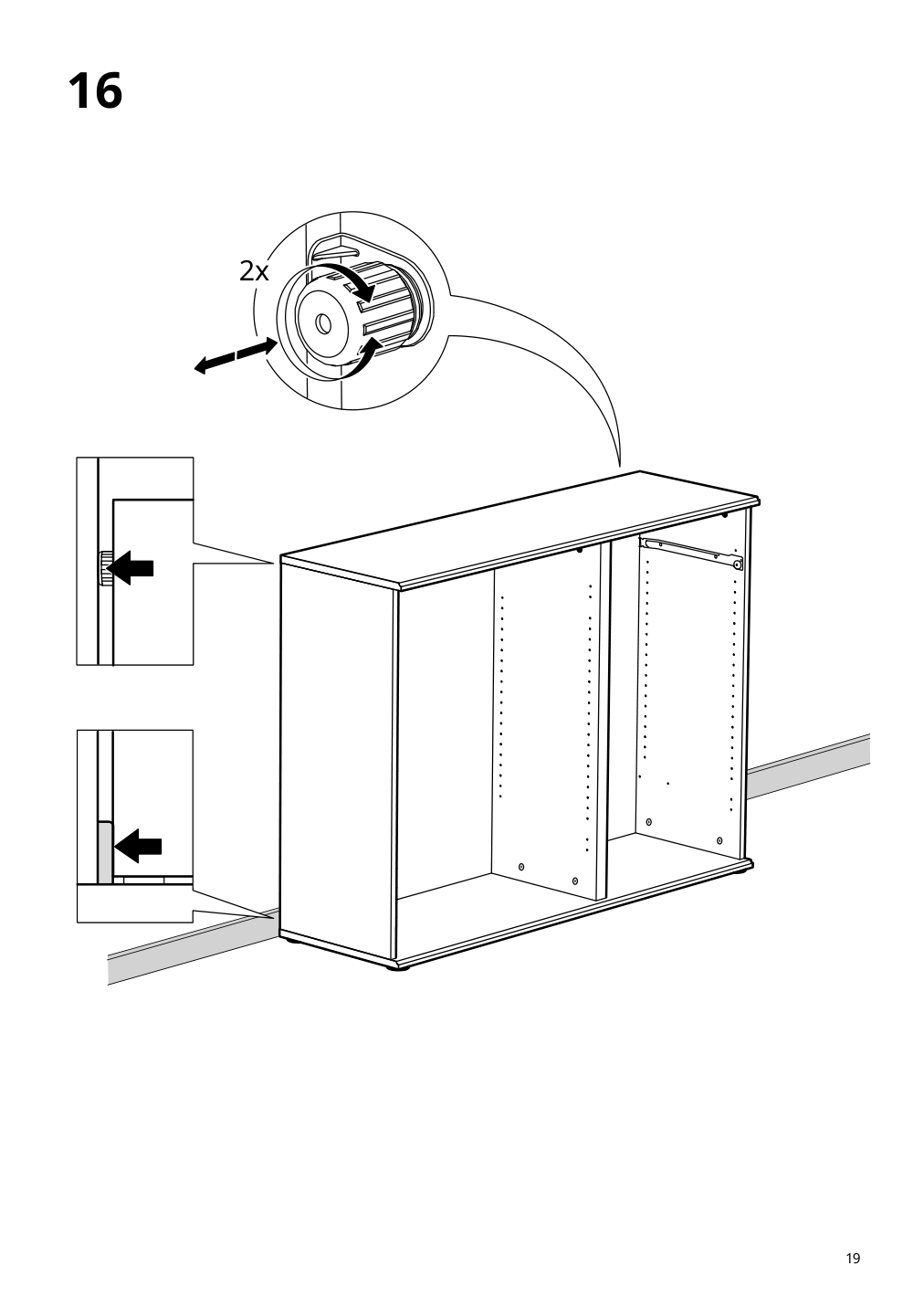 Assembly instructions for IKEA Skruvby sideboard black blue | Page 19 - IKEA SKRUVBY storage combination 695.256.04