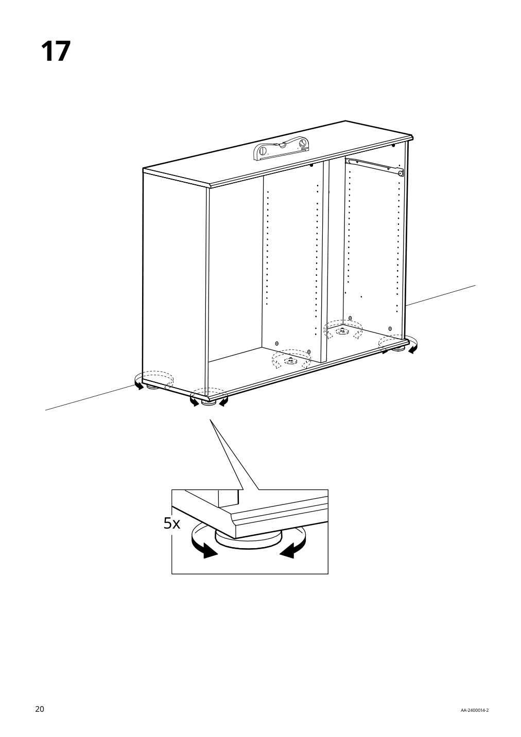 Assembly instructions for IKEA Skruvby sideboard black blue | Page 20 - IKEA SKRUVBY storage combination 695.256.04