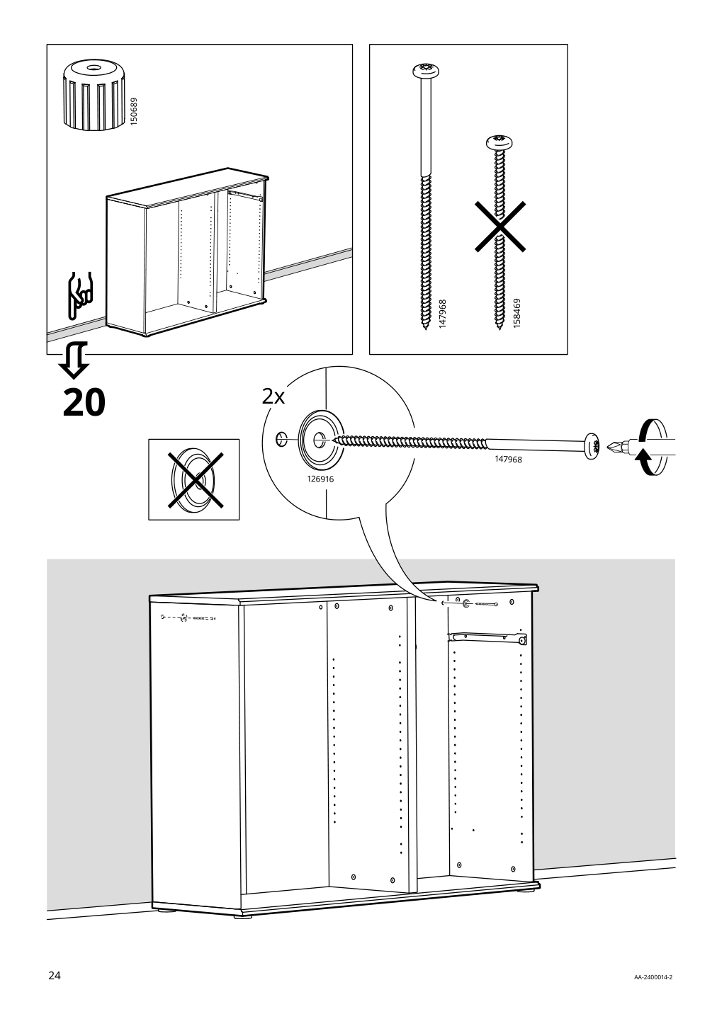 Assembly instructions for IKEA Skruvby sideboard black blue | Page 24 - IKEA SKRUVBY storage combination 695.256.04