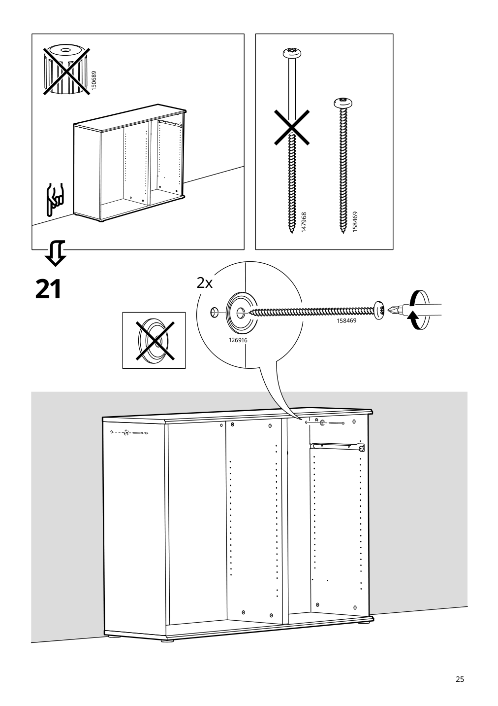 Assembly instructions for IKEA Skruvby sideboard black blue | Page 25 - IKEA SKRUVBY storage combination 695.256.04