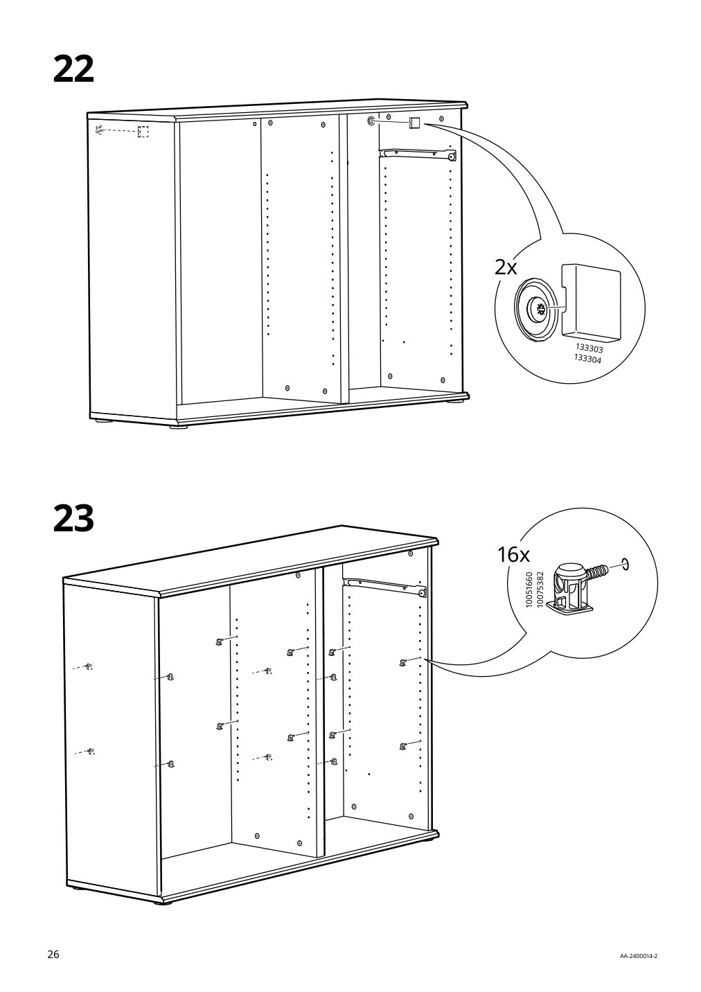 Assembly instructions for IKEA Skruvby sideboard black blue | Page 26 - IKEA SKRUVBY storage combination 695.256.04