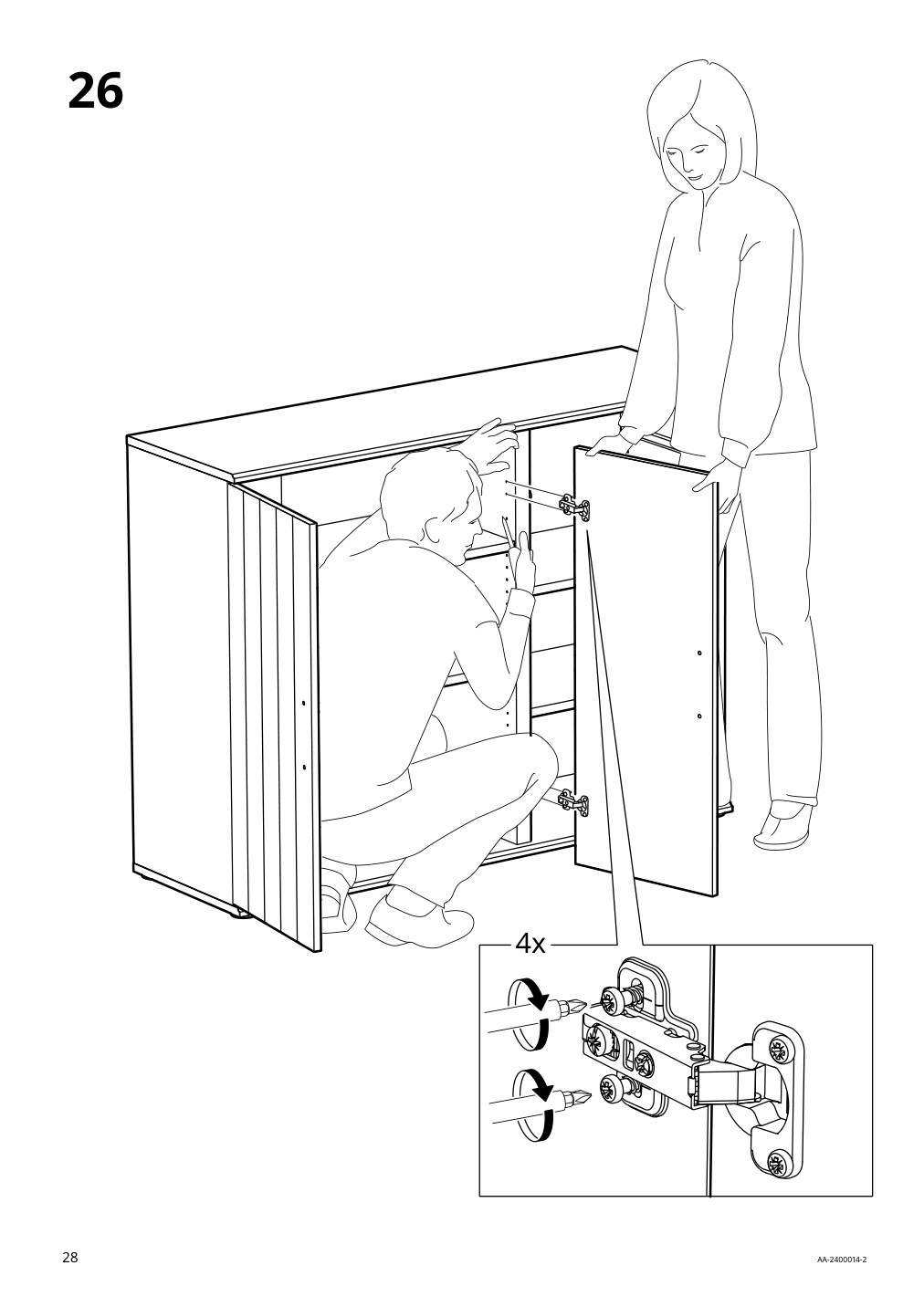 Assembly instructions for IKEA Skruvby sideboard black blue | Page 28 - IKEA SKRUVBY storage combination 695.256.04