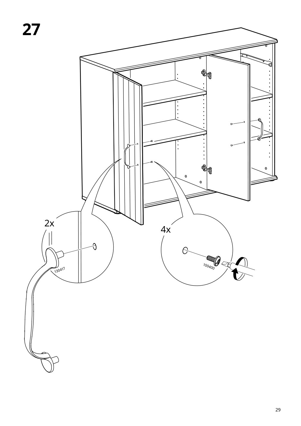 Assembly instructions for IKEA Skruvby sideboard black blue | Page 29 - IKEA SKRUVBY storage combination 695.256.04