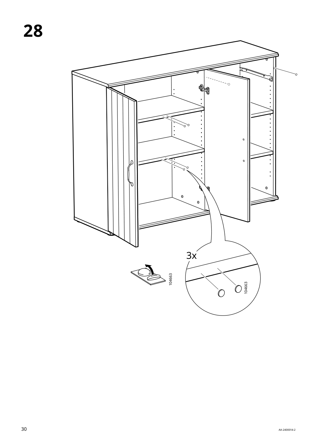 Assembly instructions for IKEA Skruvby sideboard black blue | Page 30 - IKEA SKRUVBY storage combination 695.256.04