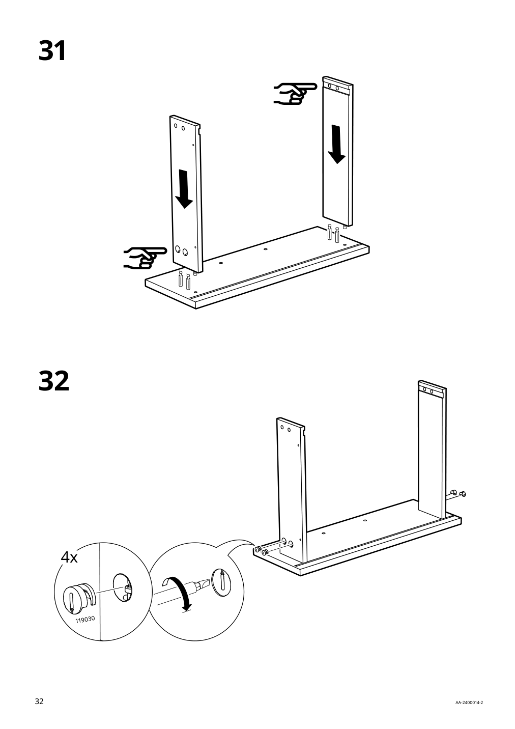 Assembly instructions for IKEA Skruvby sideboard black blue | Page 32 - IKEA SKRUVBY storage combination 695.256.04