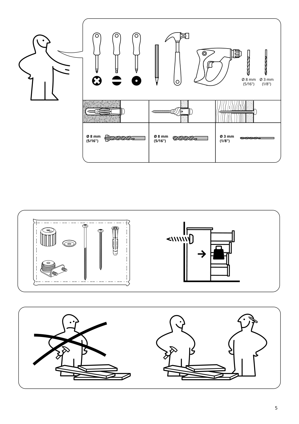 Assembly instructions for IKEA Skruvby sideboard black blue | Page 5 - IKEA SKRUVBY storage combination 695.256.04