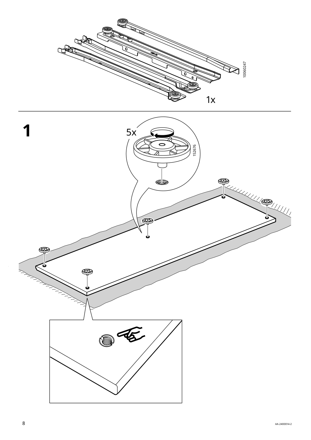 Assembly instructions for IKEA Skruvby sideboard black blue | Page 8 - IKEA SKRUVBY storage combination 695.256.04