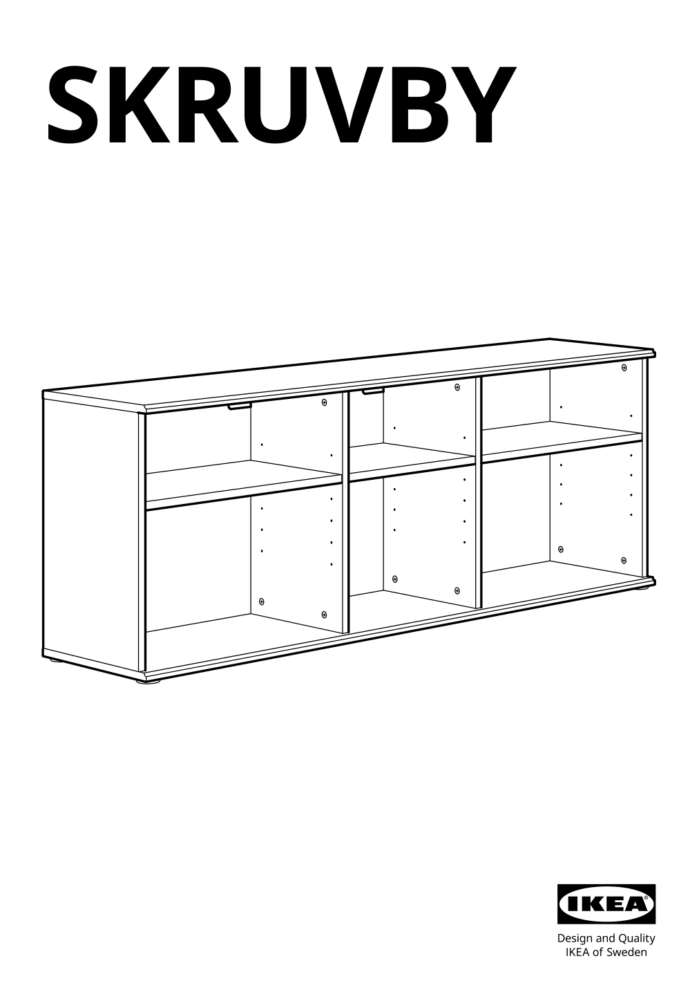 Assembly instructions for IKEA Skruvby tv unit black blue | Page 1 - IKEA SKRUVBY TV storage combination 894.946.06