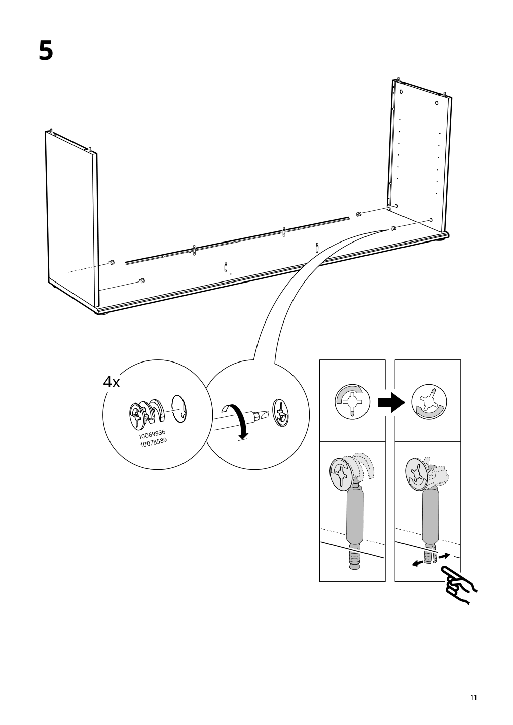 Assembly instructions for IKEA Skruvby tv unit black blue | Page 11 - IKEA SKRUVBY TV storage combination 894.946.06