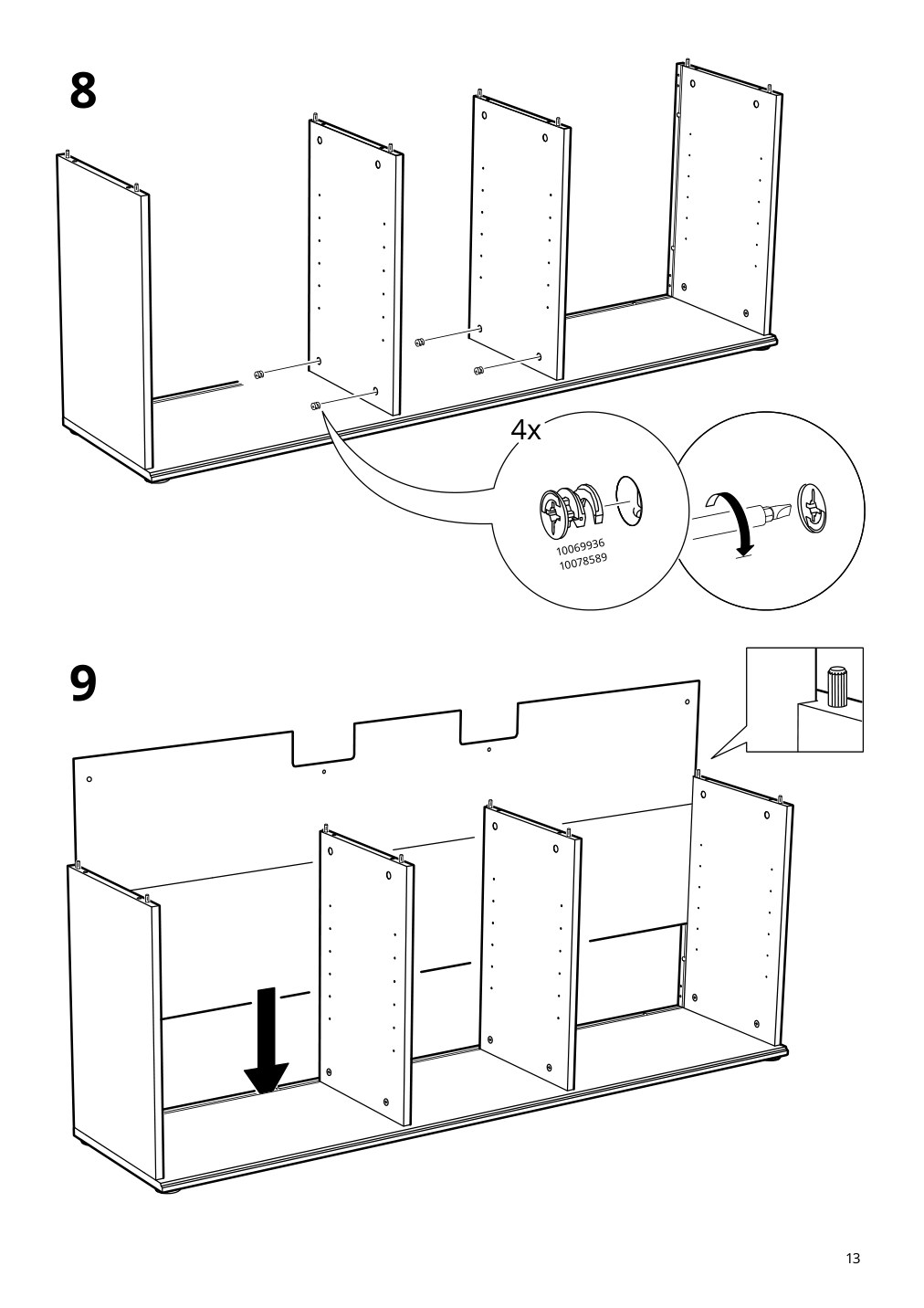 Assembly instructions for IKEA Skruvby tv unit black blue | Page 13 - IKEA SKRUVBY TV storage combination 894.946.06