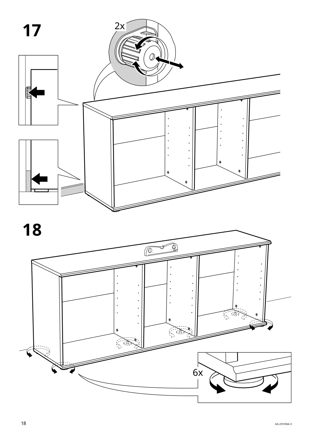 Assembly instructions for IKEA Skruvby tv unit black blue | Page 18 - IKEA SKRUVBY TV storage combination 894.946.06