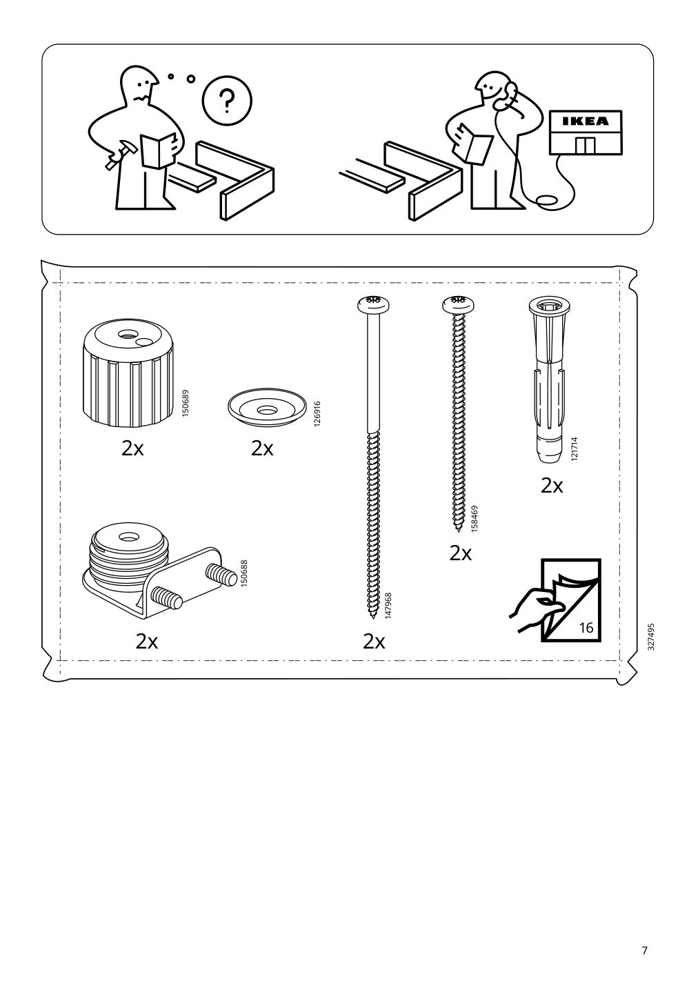 Assembly instructions for IKEA Skruvby tv unit black blue | Page 7 - IKEA SKRUVBY TV storage combination 894.946.06