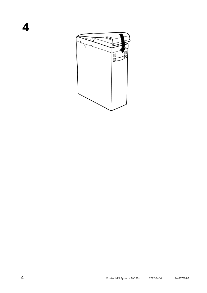 Assembly instructions for IKEA Skubb laundry bag with stand white | Page 4 - IKEA SKUBB laundry bag with stand 902.240.48