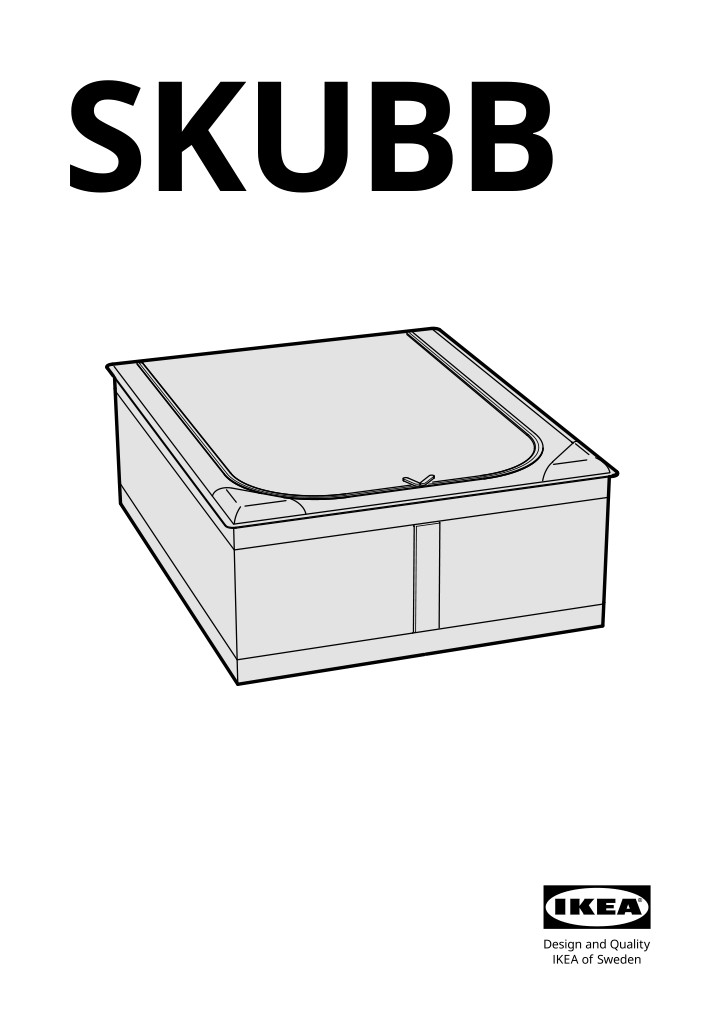 Assembly instructions for IKEA Skubb storage case white | Page 1 - IKEA SKUBB storage case 302.903.62