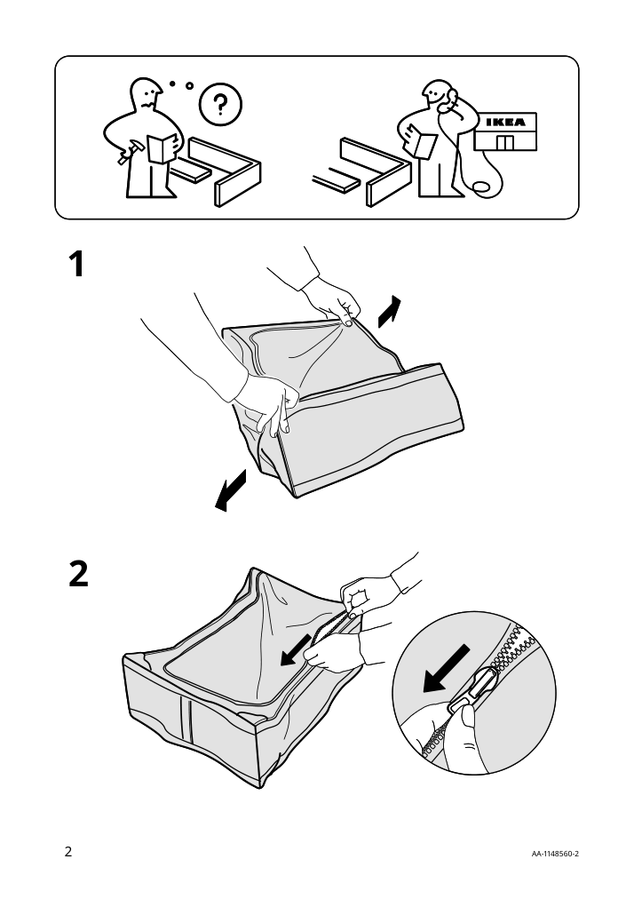 Assembly instructions for IKEA Skubb storage case white | Page 2 - IKEA SKUBB storage case 302.903.62