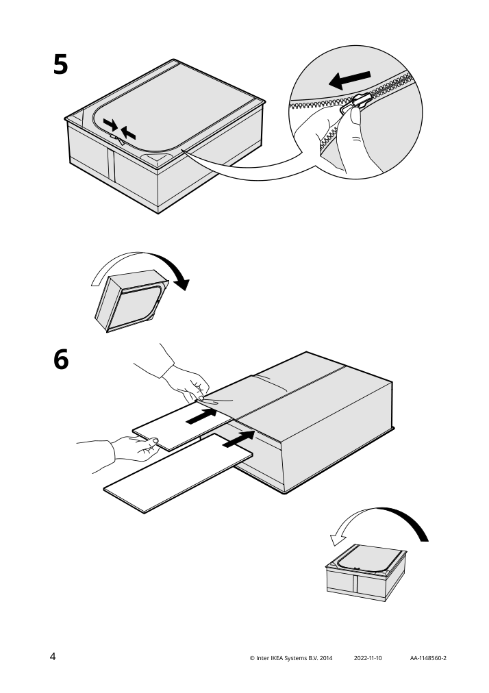 Assembly instructions for IKEA Skubb storage case white | Page 4 - IKEA SKUBB storage case 302.903.62