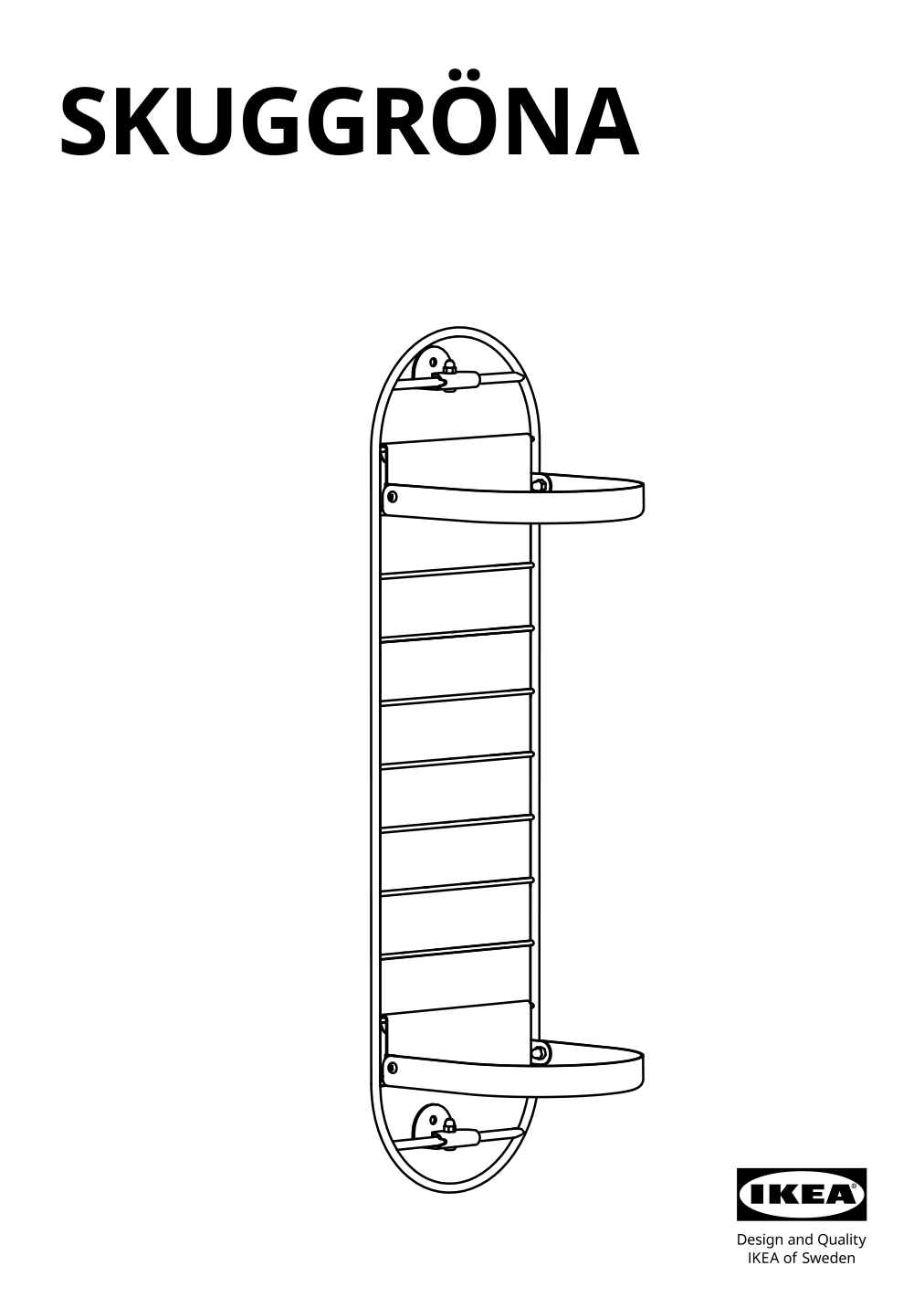 Assembly instructions for IKEA Skuggroena wall mounted plant stand dark green | Page 1 - IKEA SKUGGRÖNA wall-mounted plant stand 605.620.16