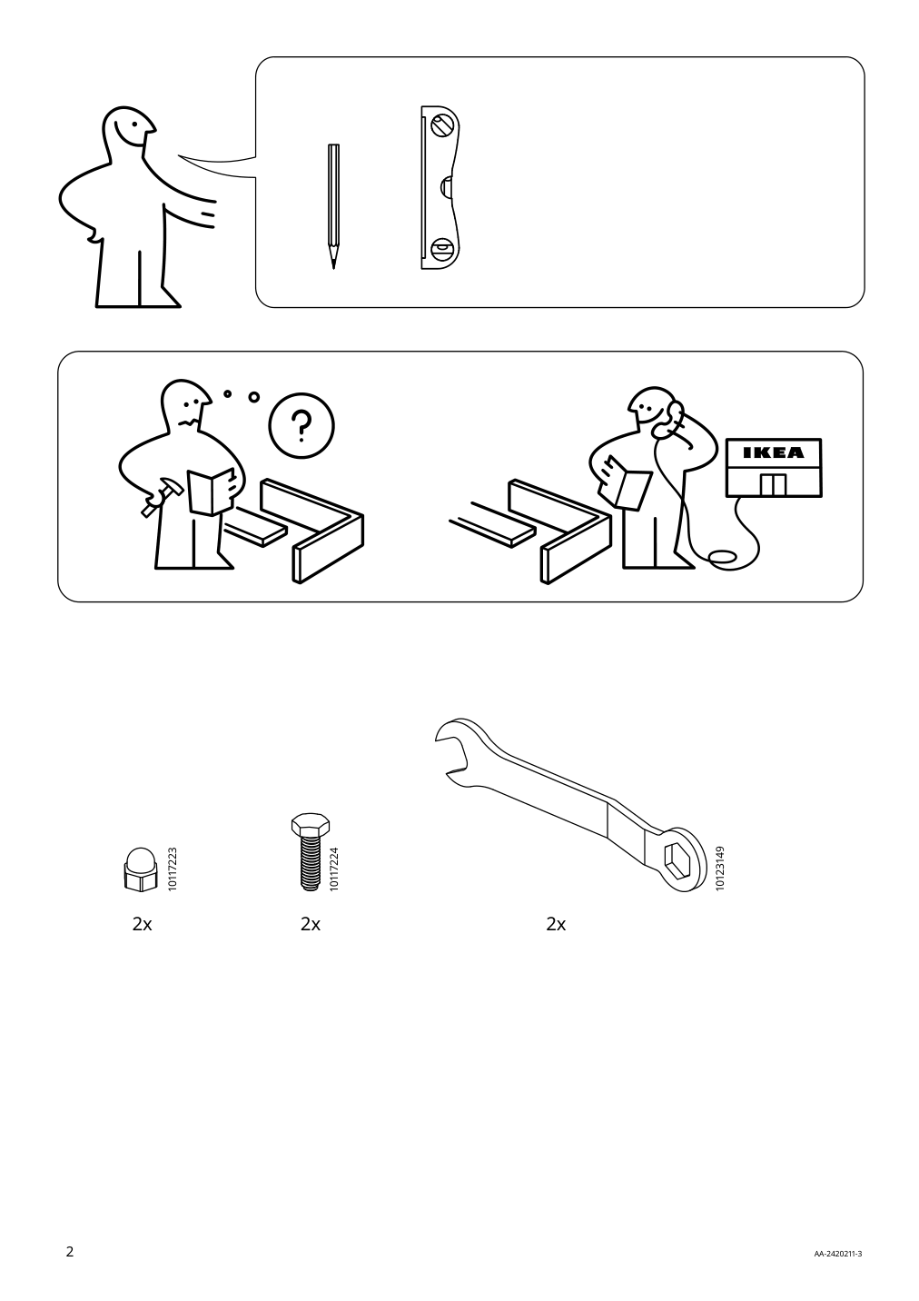 Assembly instructions for IKEA Skuggroena wall mounted plant stand dark green | Page 2 - IKEA SKUGGRÖNA wall-mounted plant stand 605.620.16