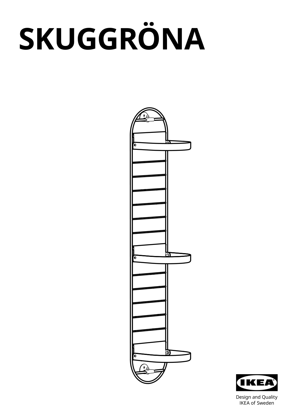 Assembly instructions for IKEA Skuggroena wall mounted plant stand dark green | Page 1 - IKEA SKUGGRÖNA wall-mounted plant stand 005.620.19