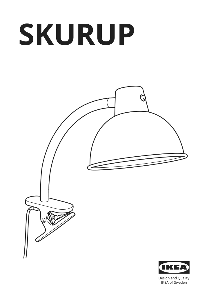 Assembly instructions for IKEA Skurup clamp spotlight black | Page 1 - IKEA SKURUP clamp spotlight 304.890.27